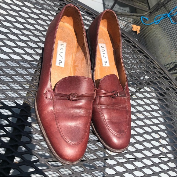 Unisa Leather Block Heal Loafers 8 - Picture 4 of 9